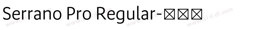 Serrano Pro Regular字体转换